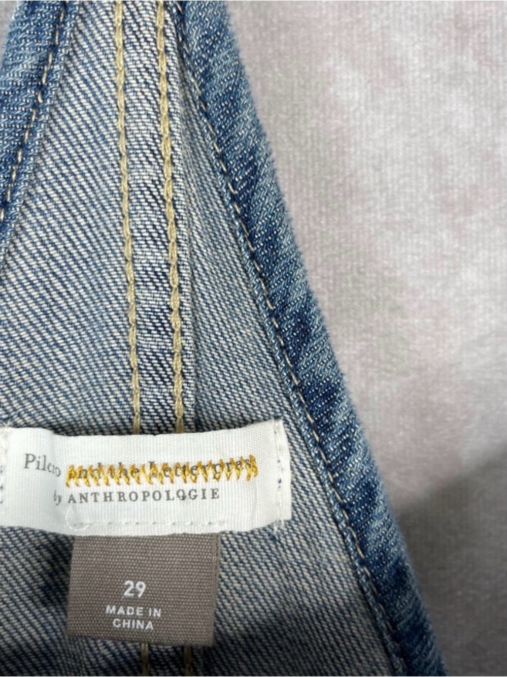 Pilcro And The Letterpress x Anthropologie The Painters Denim Overalls Size 29 - Picture 4 of 5